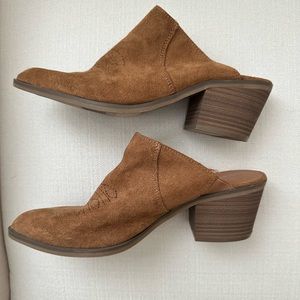 Western Suede Mule Clogs